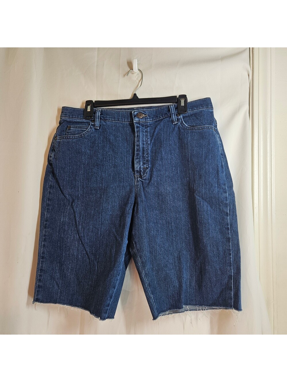 Lee Relaxed Straight Leg Denim Shorts Size 16 Medium Blue